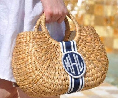 Monogrammed Kala Basket Handbag