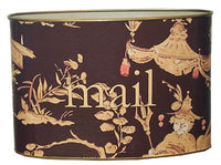Brown Asian Toile Letter Box
