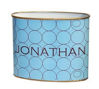 Brown & Blue Circles Letter Box
