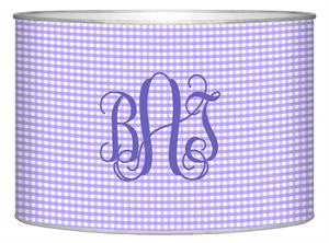 Lavender Gingham Letter Box