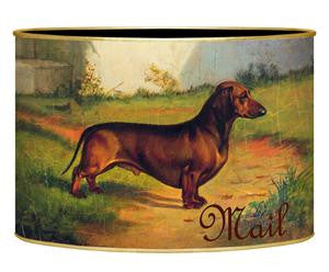 Red Male Dachshund Letter Box