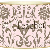 Pink & Taupe Damask Letter Box