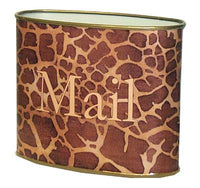 Giraffe Print Letter Box
