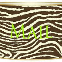 Brown & Creme Zebra Letter Box