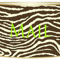 Brown & Creme Zebra Letter Box