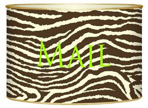Brown & Creme Zebra Letter Box