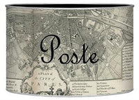 Antique Paris Map Letter Box
