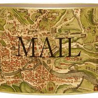 Antique Rome Map Letter Box