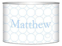 White & Blue Circles Letter Box
