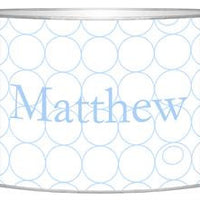 White & Blue Circles Letter Box