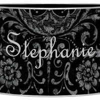 Black & Silver Damask Letter Box