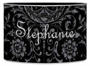 Black & Silver Damask Letter Box