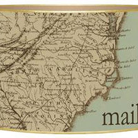 North Carolina Coast Map Letter Box