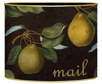 Pears on Brown Letter Box
