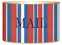 Cabana Stripe Red & Blue Letter Box
