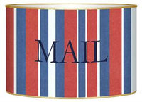 Cabana Stripe Red & Blue Letter Box
