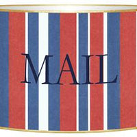 Cabana Stripe Red & Blue Letter Box