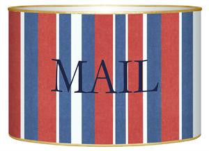 Cabana Stripe Red & Blue Letter Box