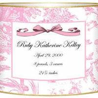 Baby Bin Pink Toile Letter Box