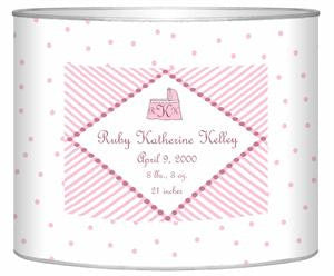 Baby Bin Pink Dots Letter Box