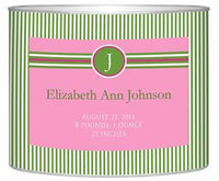 Baby Bin Pink & Green Striped Letter Box
