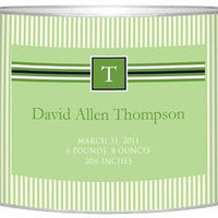 Baby Bin Green Apple Striped Letter Box