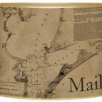Galveston Bay Antique Map Letter Box
