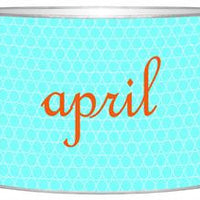 Mod Baby Circles Aqua Letter Box