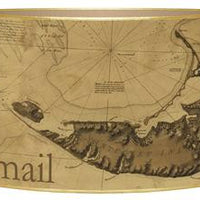 Nantucket Island Antique Map Letter Box