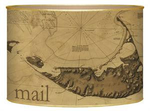 Nantucket Island Antique Map Letter Box