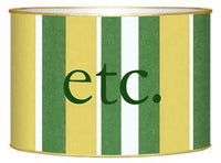 Yellow & Green Cabana Stripe Letter Box
