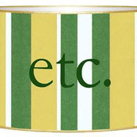 Yellow & Green Cabana Stripe Letter Box