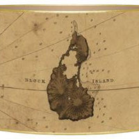 Antique Block Island Map Letter Box