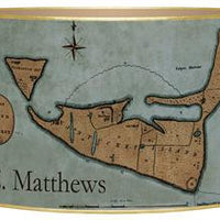 Nantucket Primitive Antique Map Letter Box