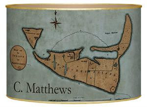 Nantucket Primitive Antique Map Letter Box