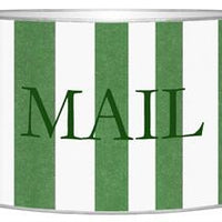 Green Cabana Stripe Letter Box