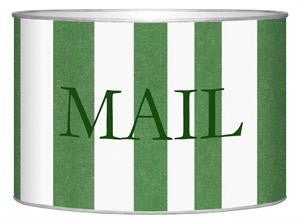 Green Cabana Stripe Letter Box