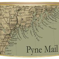 Maine Coast Antique Map Letter Box