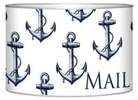 Vintage Anchor White Letter Box
