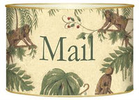 Monkeys & Palms on Ivory Letter Box

