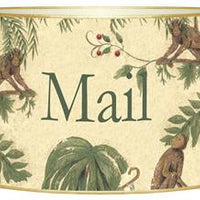 Monkeys & Palms on Ivory Letter Box