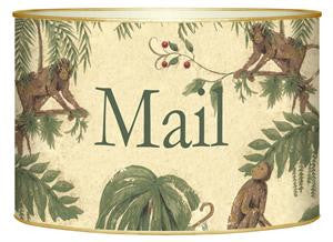 Monkeys & Palms on Ivory Letter Box