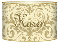 Creme & Gold Damask Letter Box
