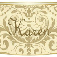 Creme & Gold Damask Letter Box