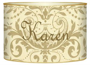 Creme & Gold Damask Letter Box