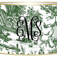 Hunter Green Toile Letter Box