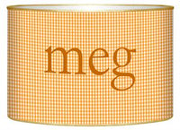 Orange Gingham Letter Box
