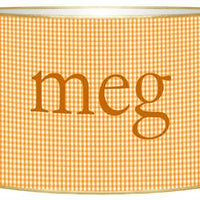 Orange Gingham Letter Box