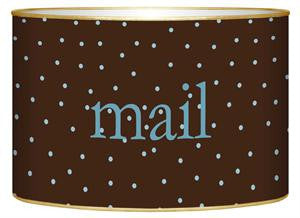 Brown & Blue Tiny Dots Letter Box