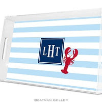Stripe Lobster Lucite Tray
